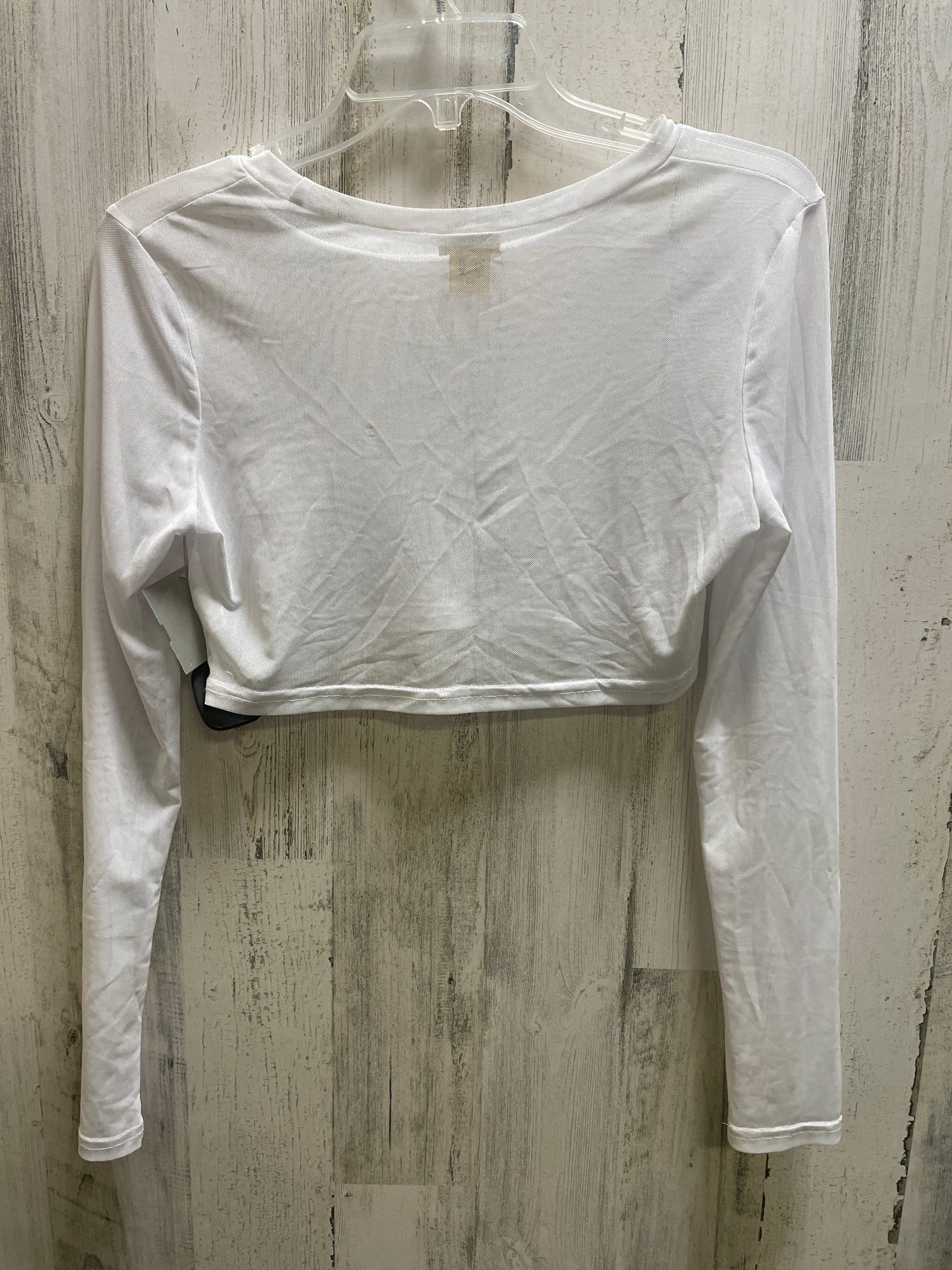 Top Long Sleeve By Clothes Mentor In White, Size: L