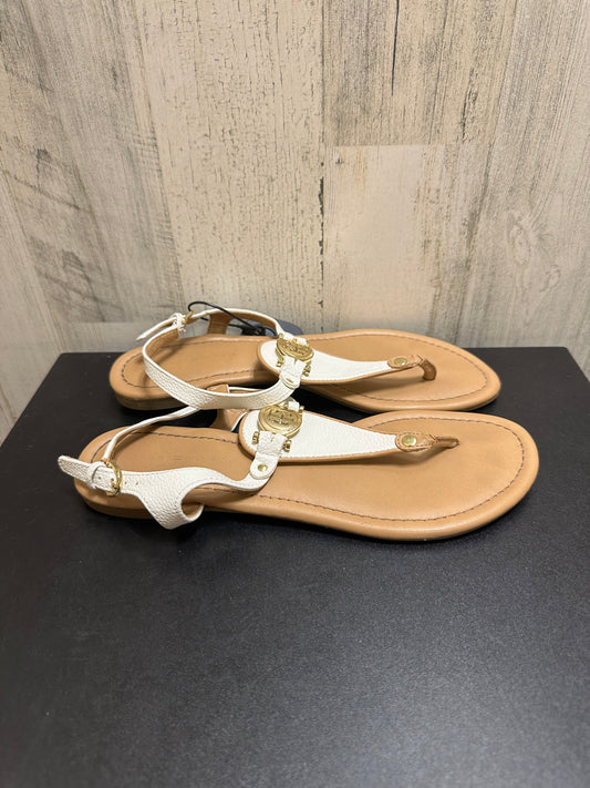 White Sandals Flats Tommy Hilfiger, Size 8.5