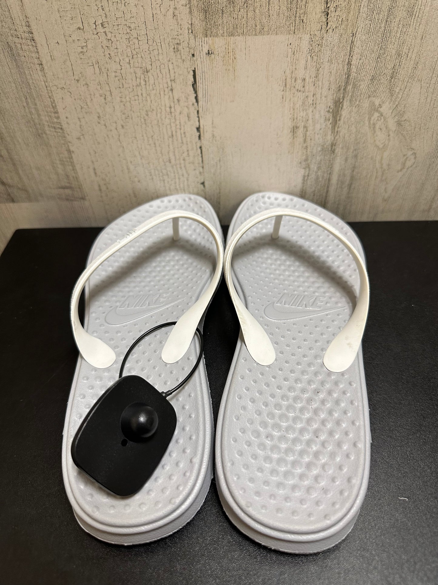 Grey Sandals Flip Flops Nike, Size 9