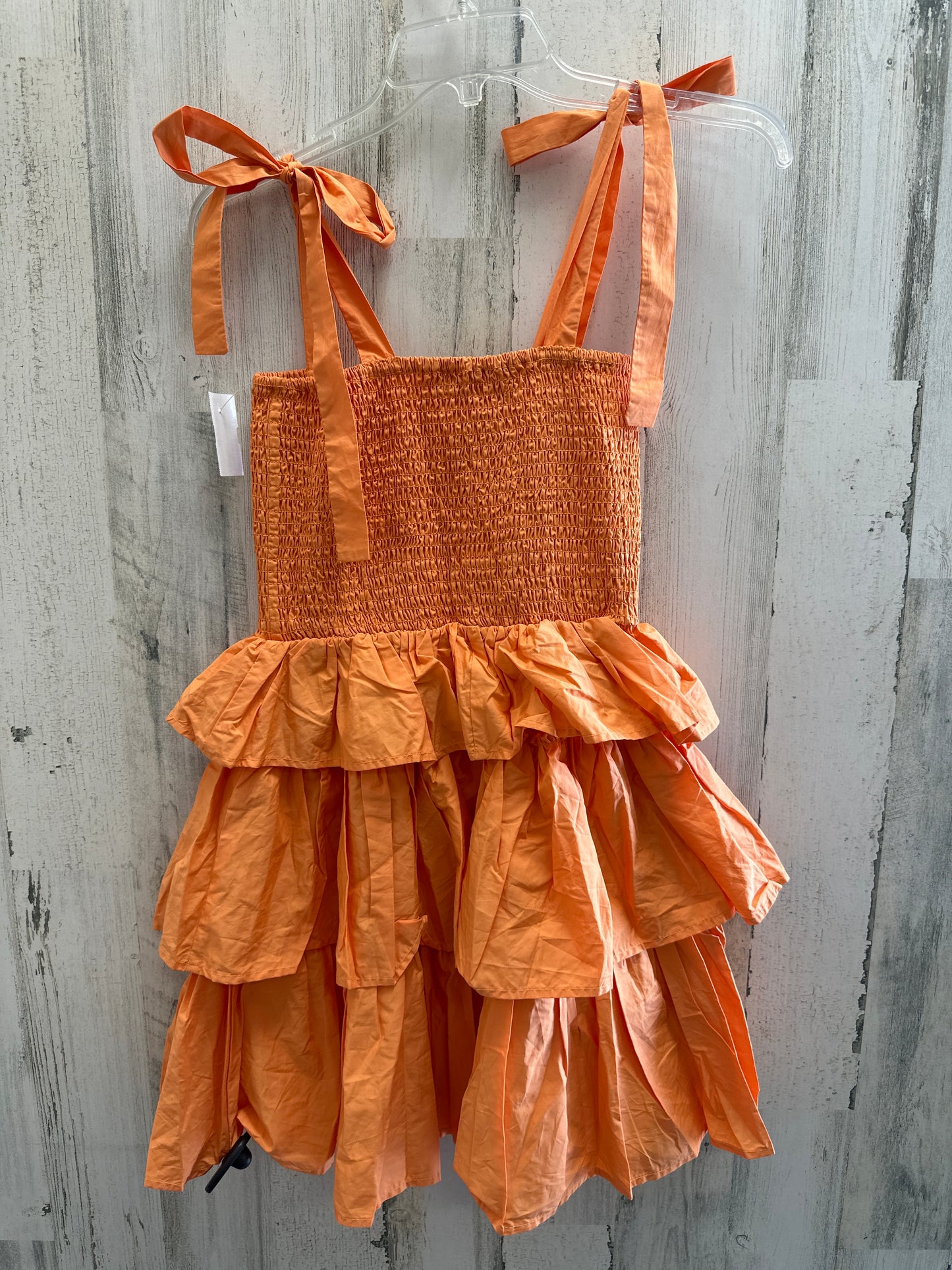 Orange Dress Casual Short Clothes Mentor, Size S