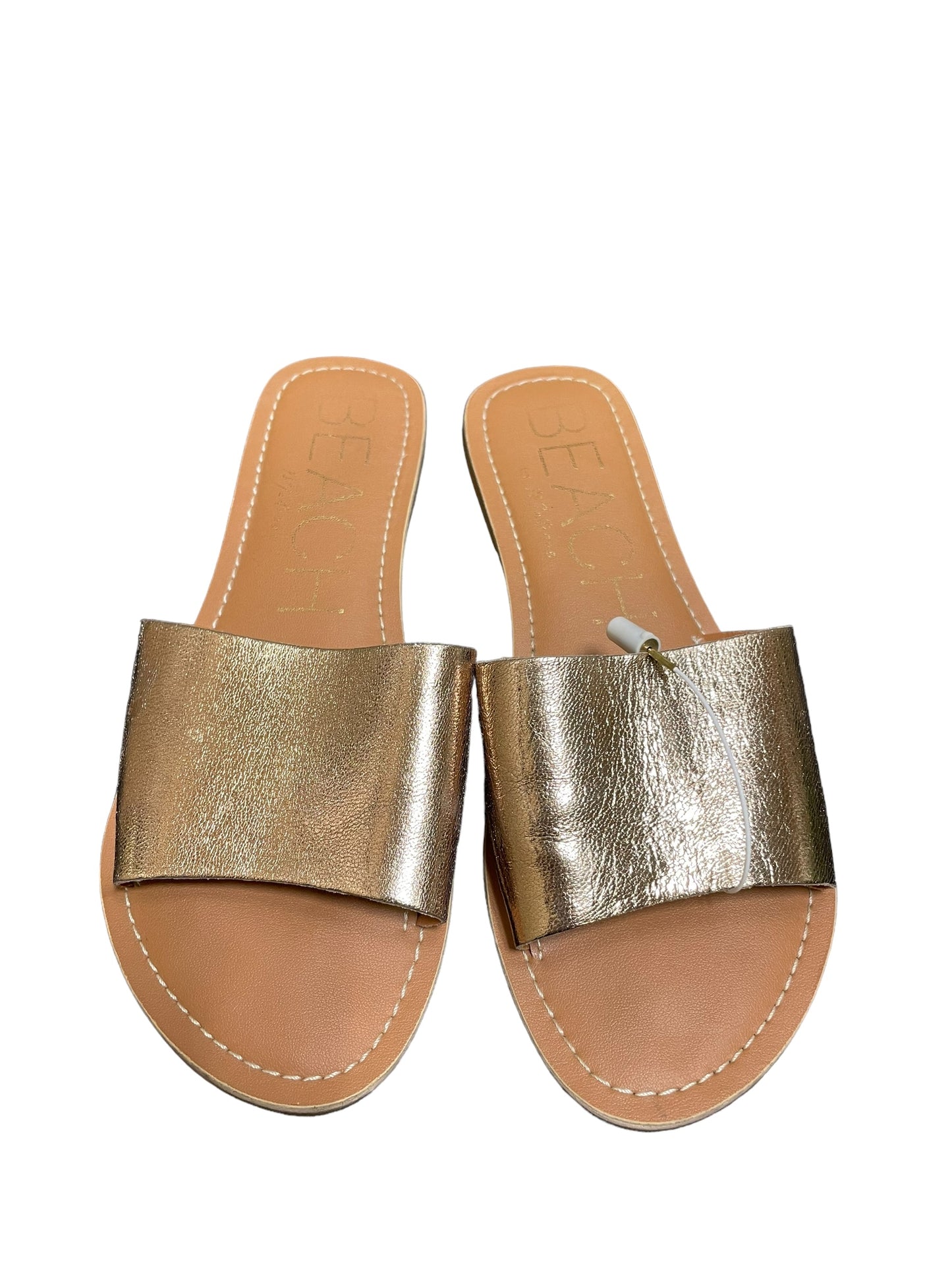 Sandals Flats By Clothes Mentor In Gold, Size: 6