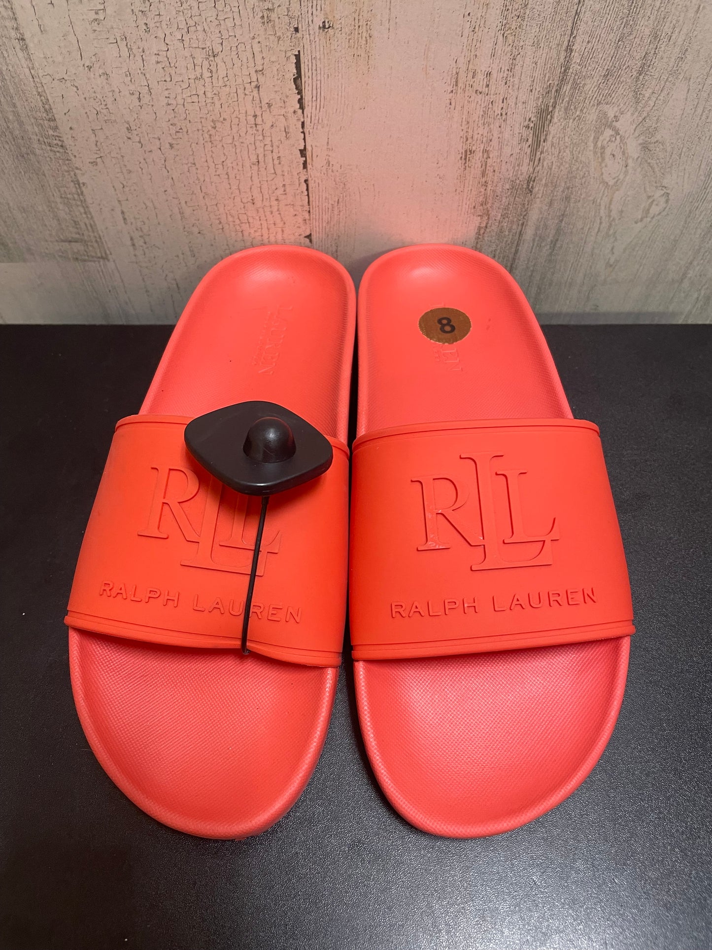 Red Sandals Flip Flops Ralph Lauren, Size 8