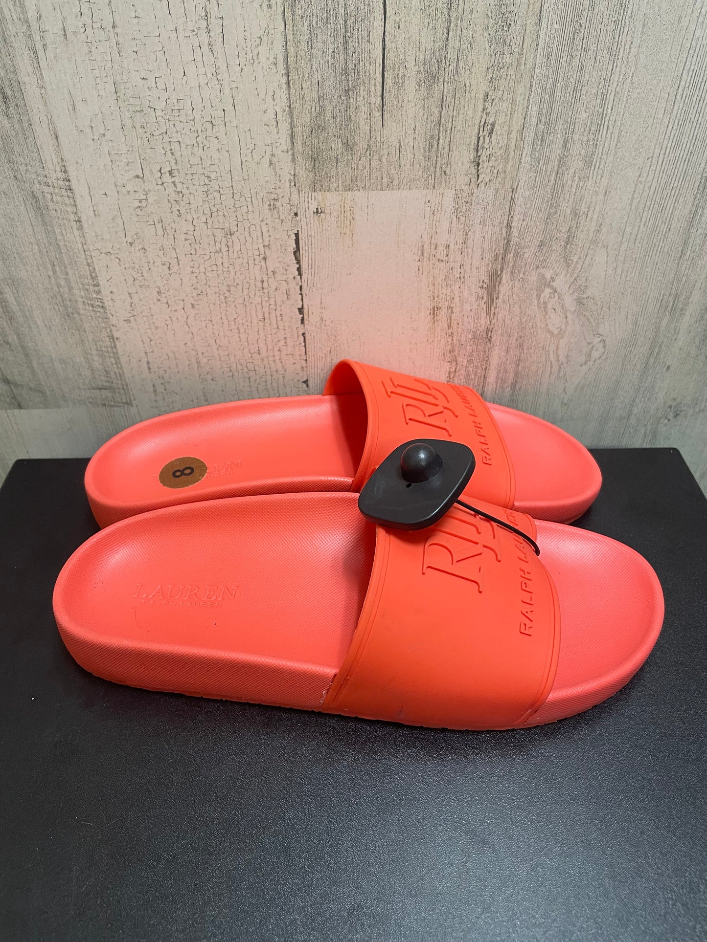 Red Sandals Flip Flops Ralph Lauren, Size 8