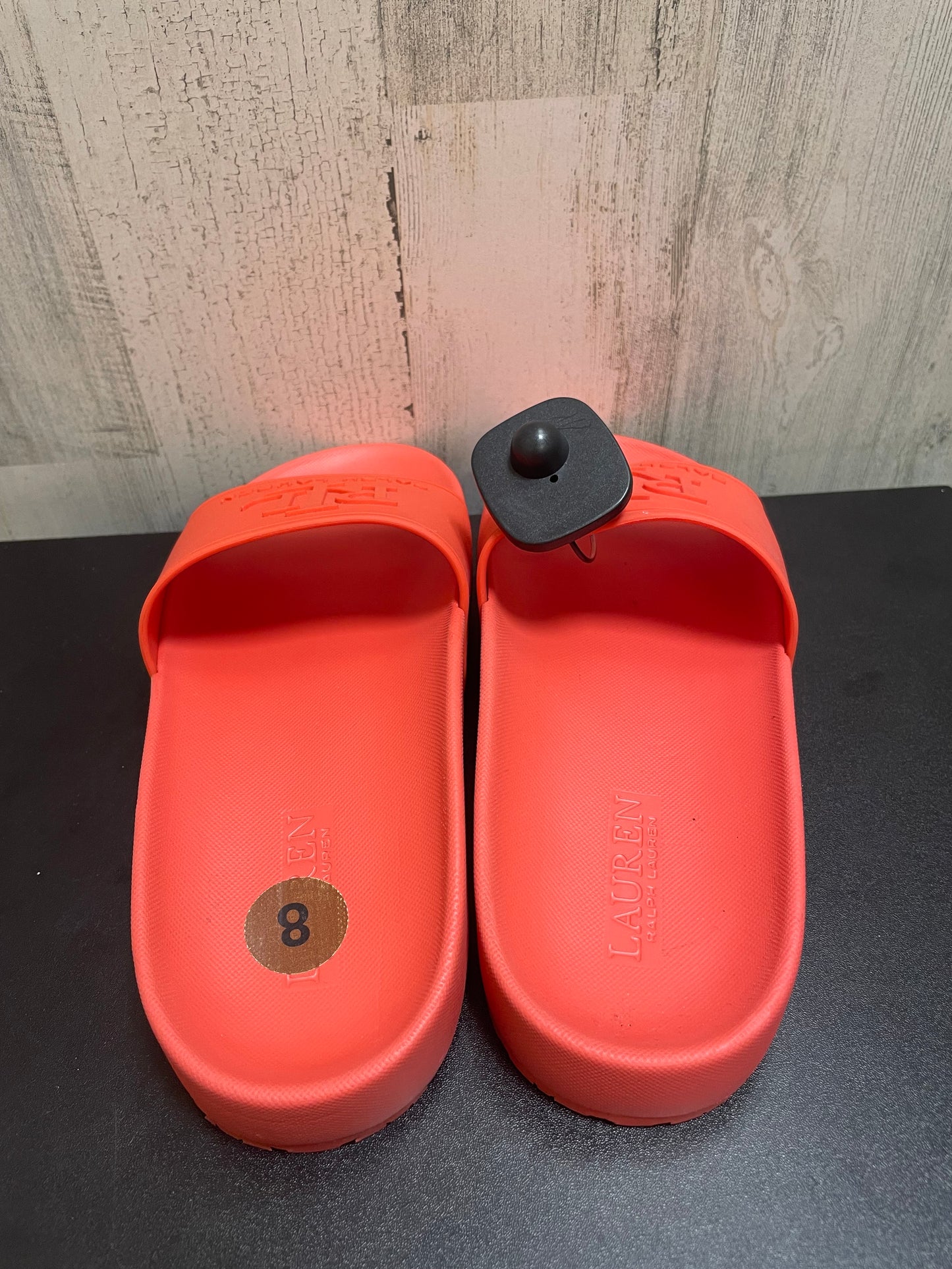 Red Sandals Flip Flops Ralph Lauren, Size 8