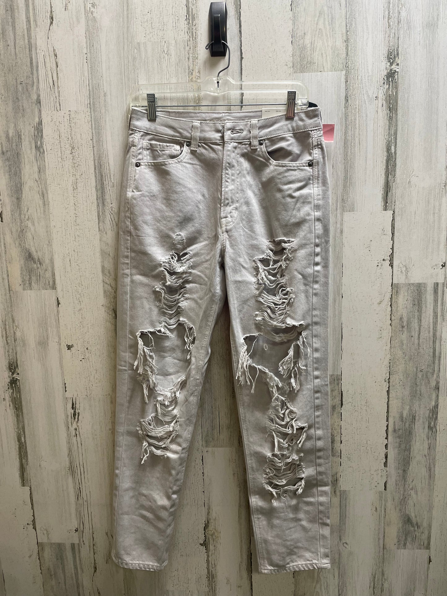 Jeans Straight By American Eagle In Grey Denim, Size: 6