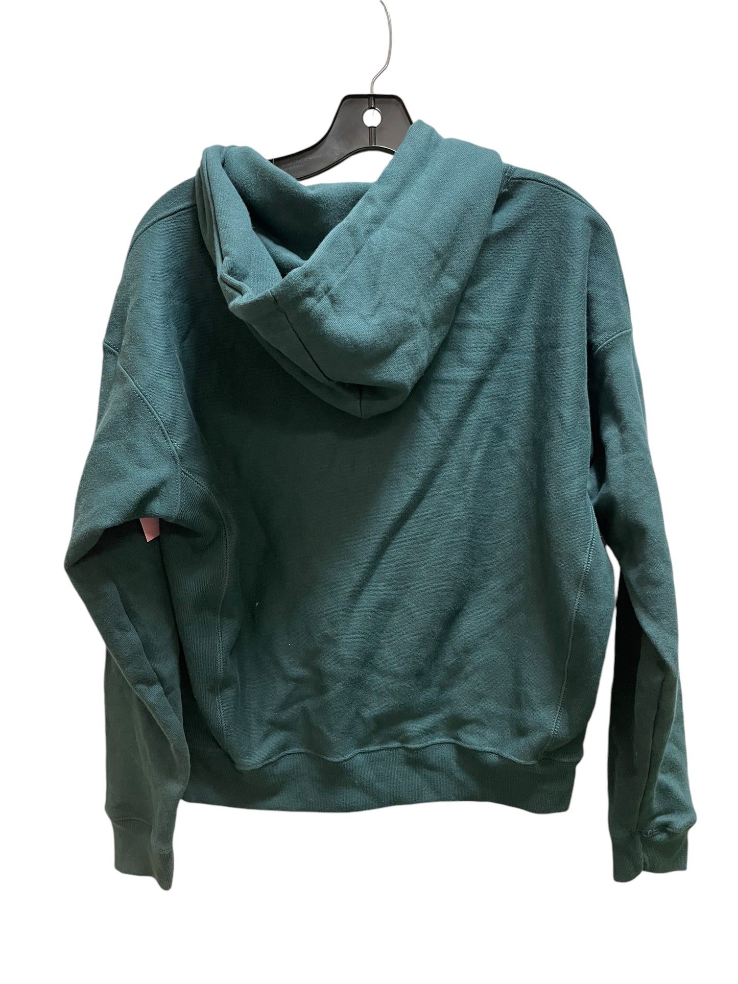 Sweatshirt Hoodie By Champion In Green, Size: M