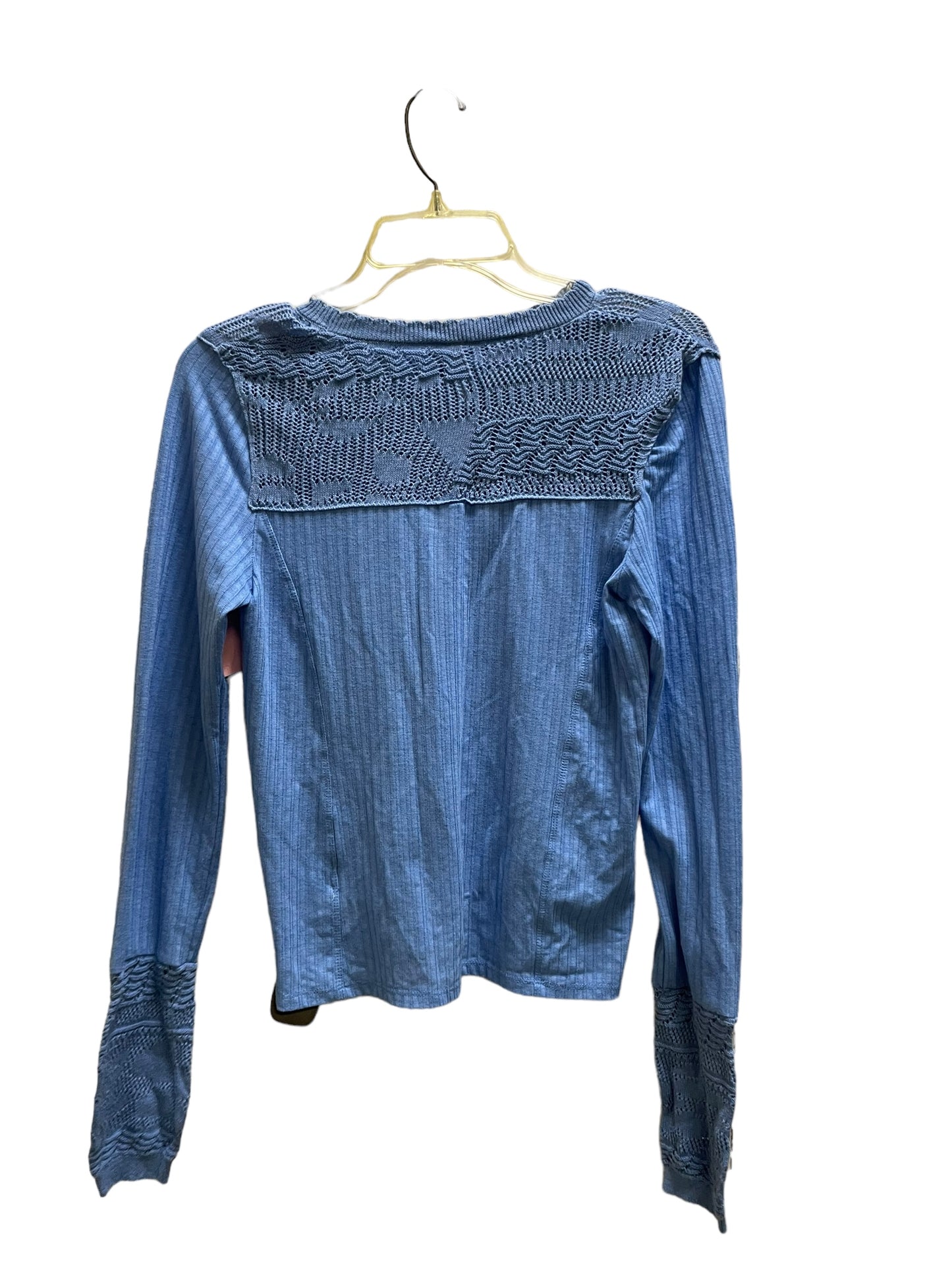 Top Long Sleeve By Free People In Blue, Size: M