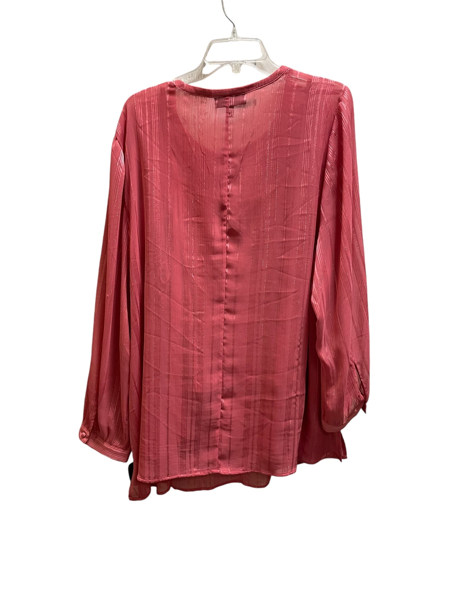 Top Long Sleeve By Lane Bryant In Pink, Size: 3x