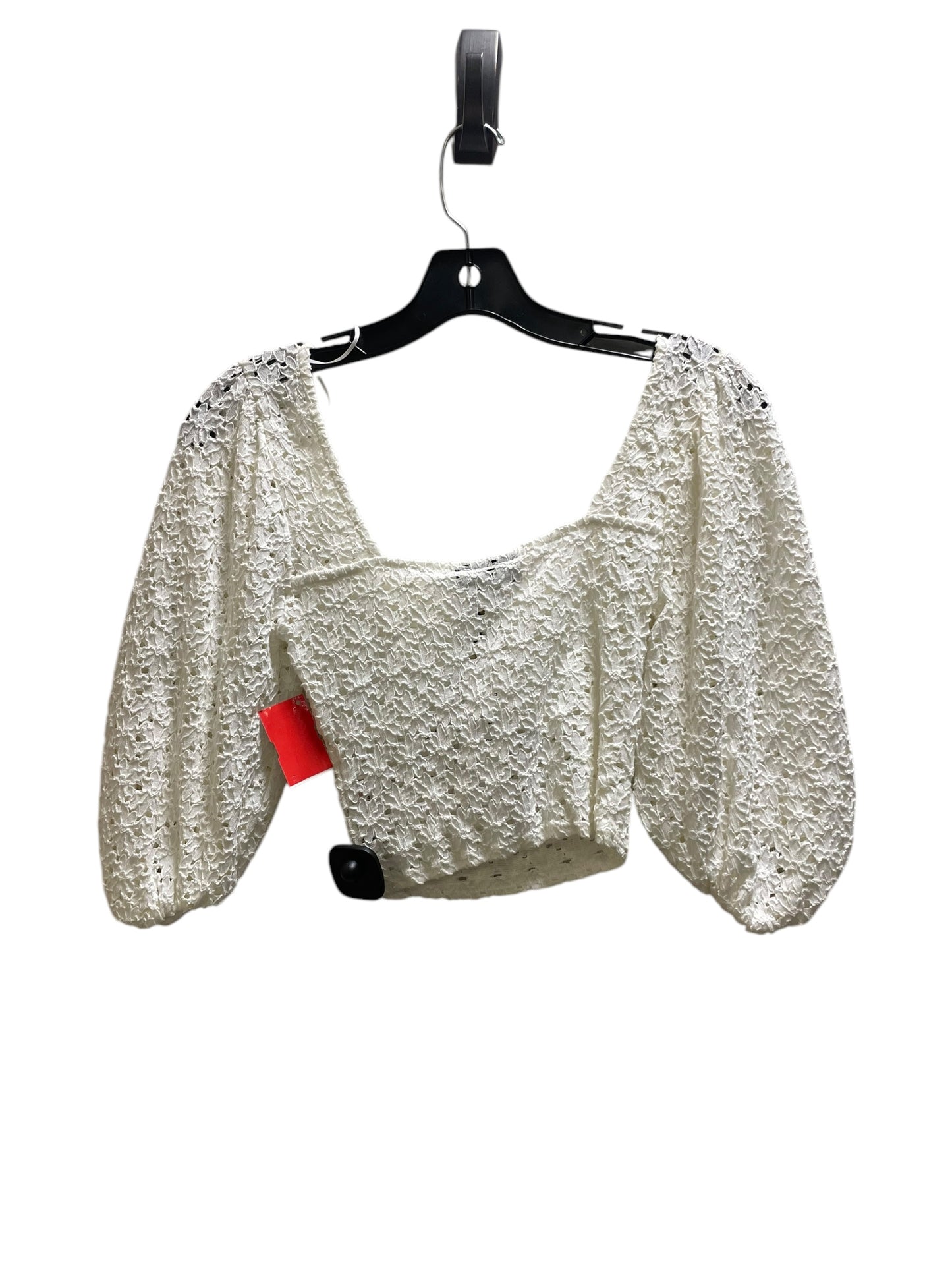 Top Long Sleeve By Top Shop In White, Size: S