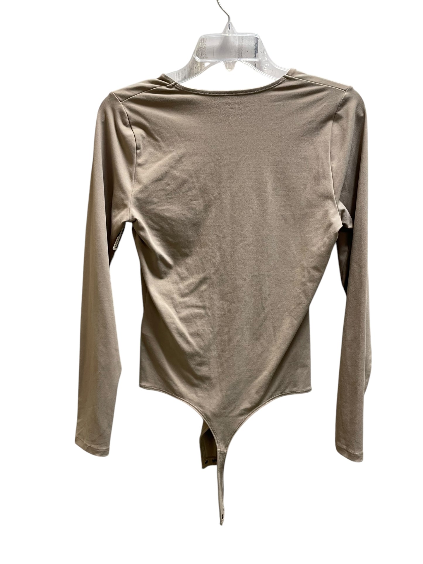 Top Long Sleeve By Abercrombie And Fitch In Taupe, Size: M