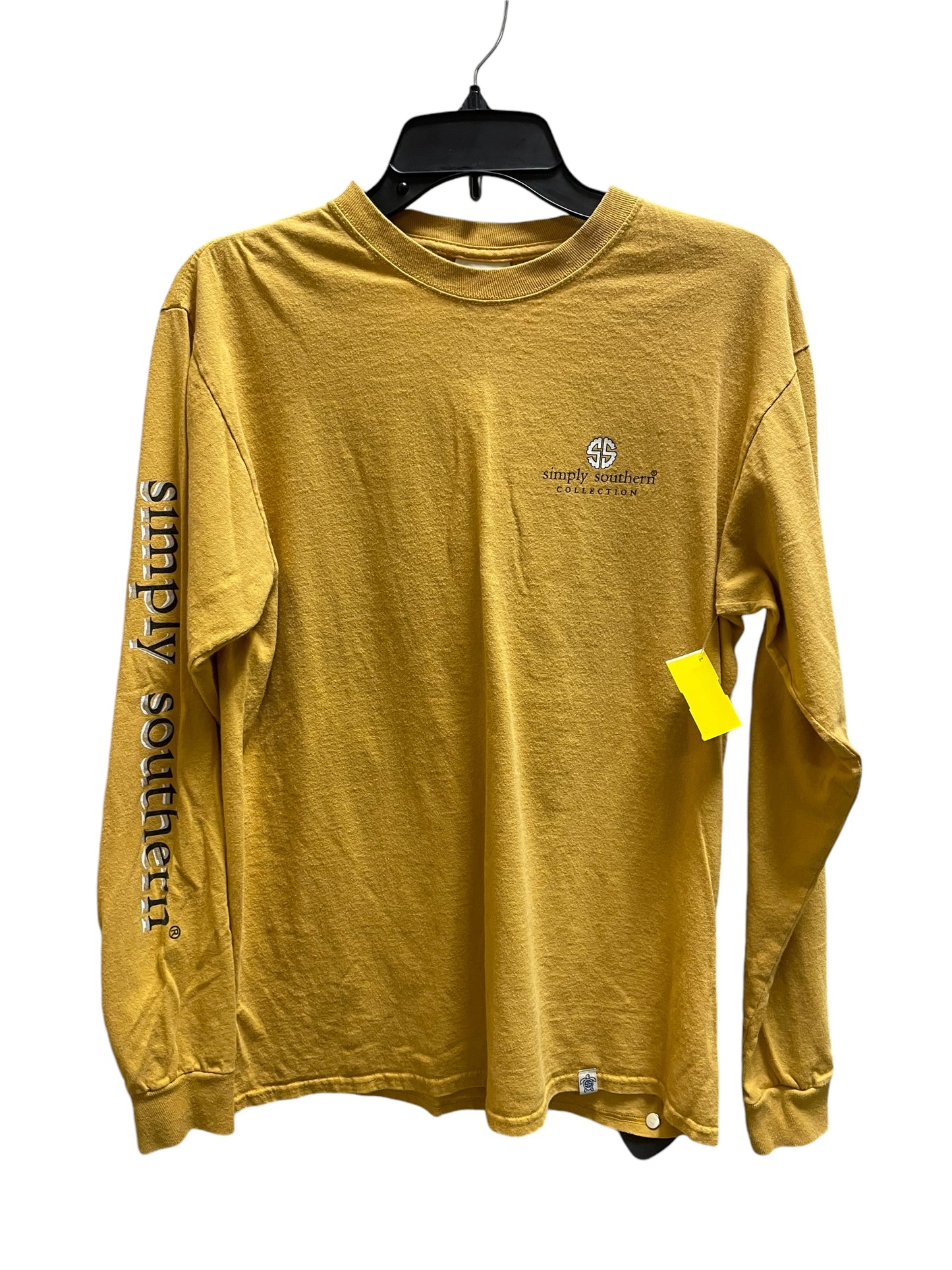 Top Long Sleeve By Simply Southern In Yellow, Size: M