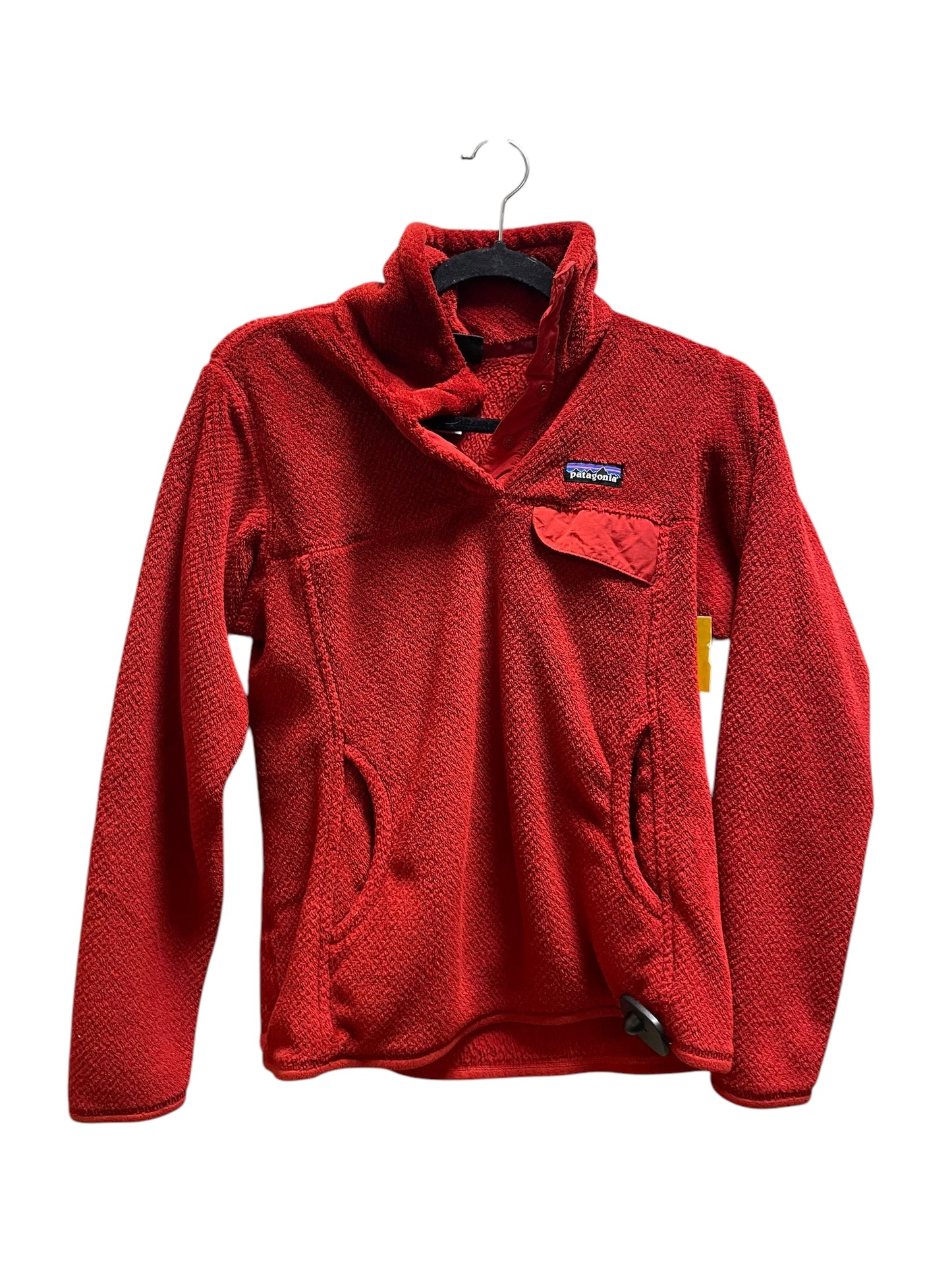 Sweatshirt Collar By Patagonia In Red, Size: S