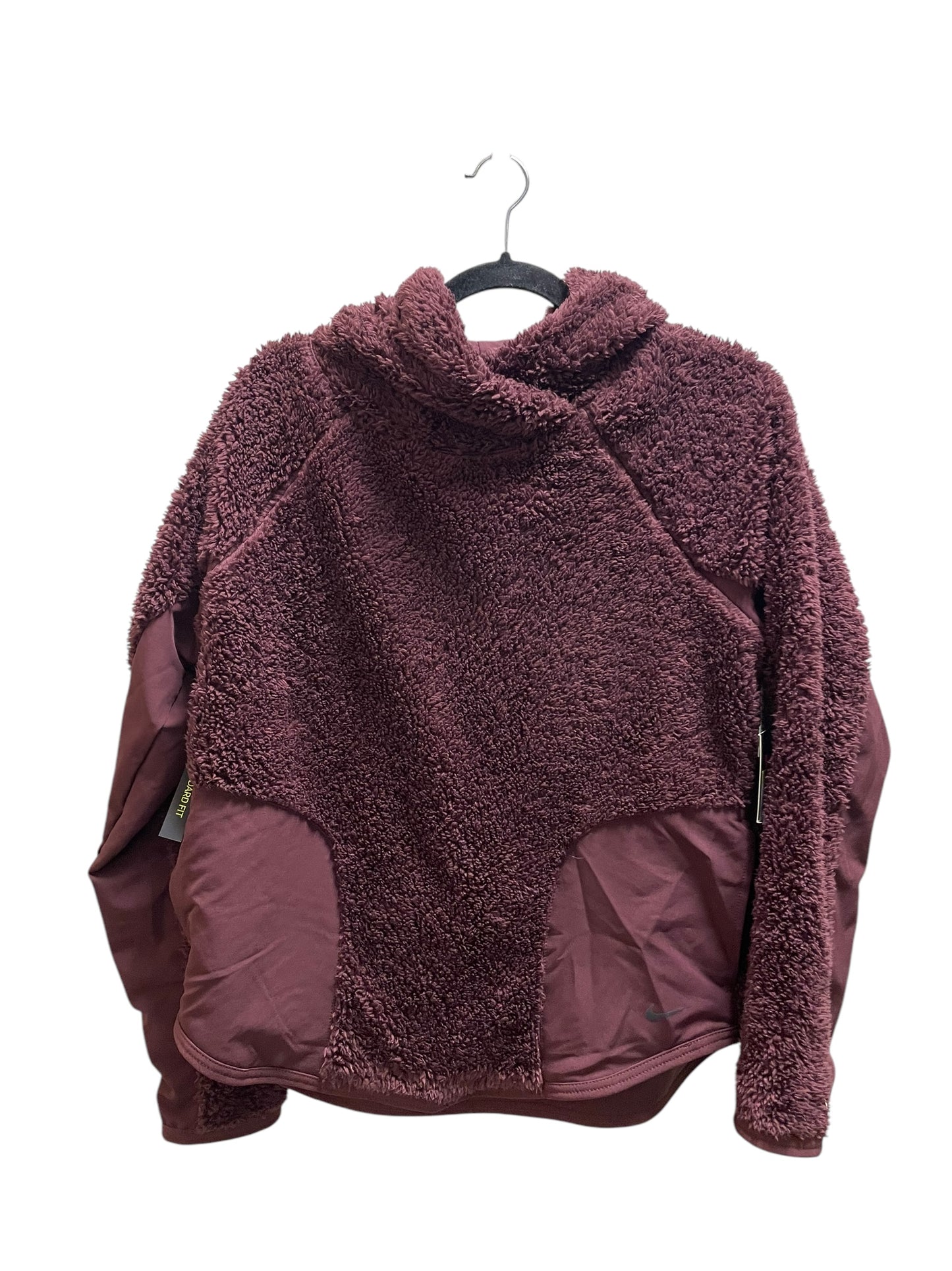 Sweatshirt Hoodie By Nike Apparel In Maroon, Size: S