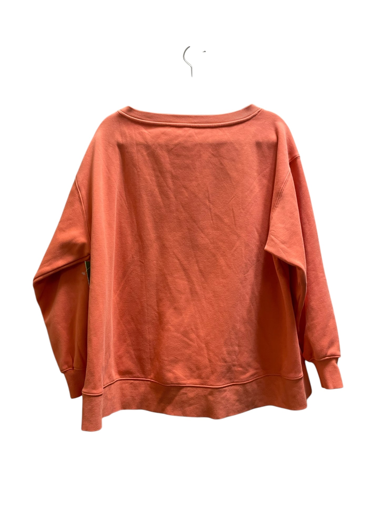 Athletic Sweatshirt Crewneck By Fabletics In Orange, Size: S