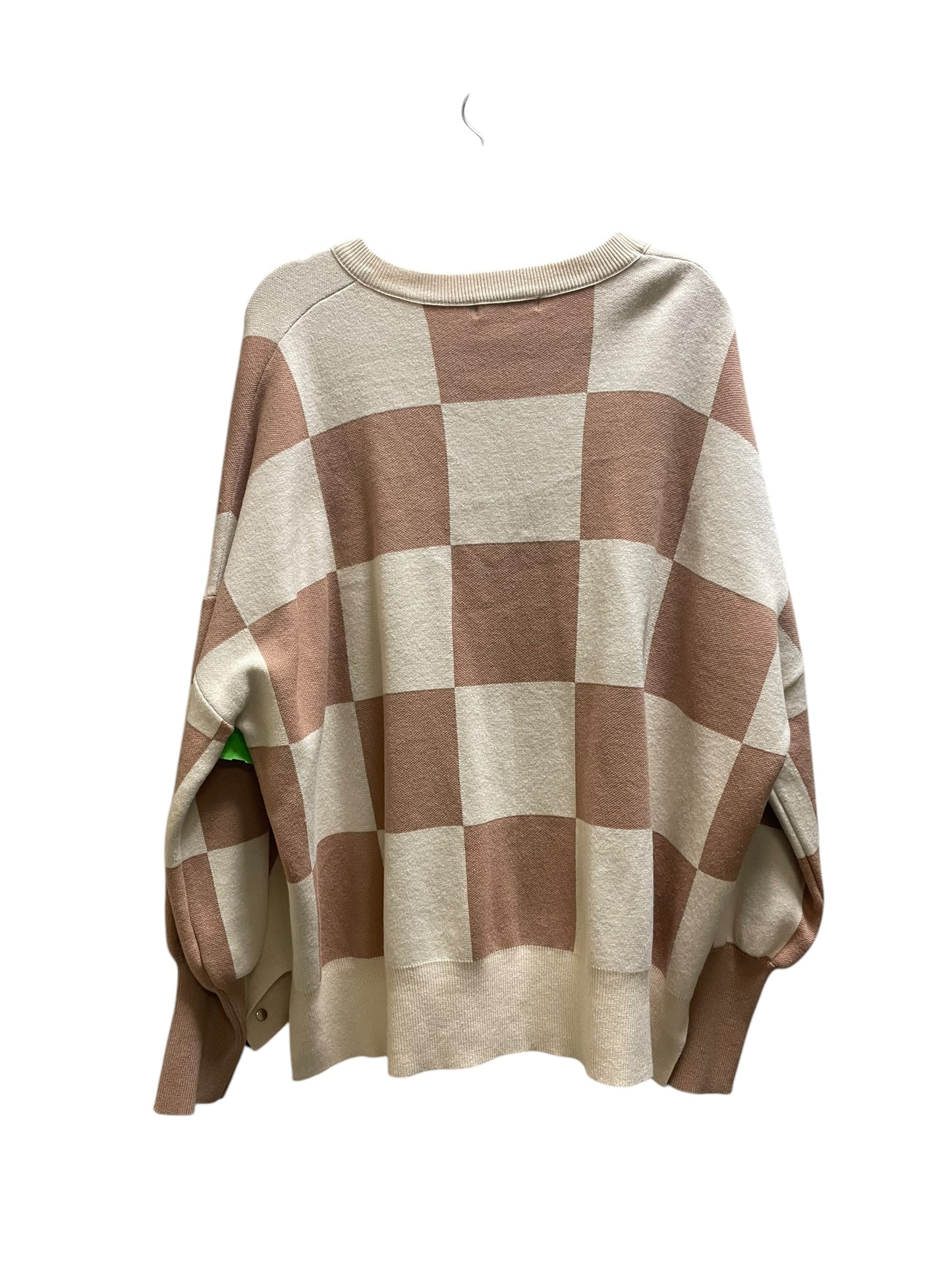 Sweater By Clothes Mentor In Checkered Pattern, Size: 1x