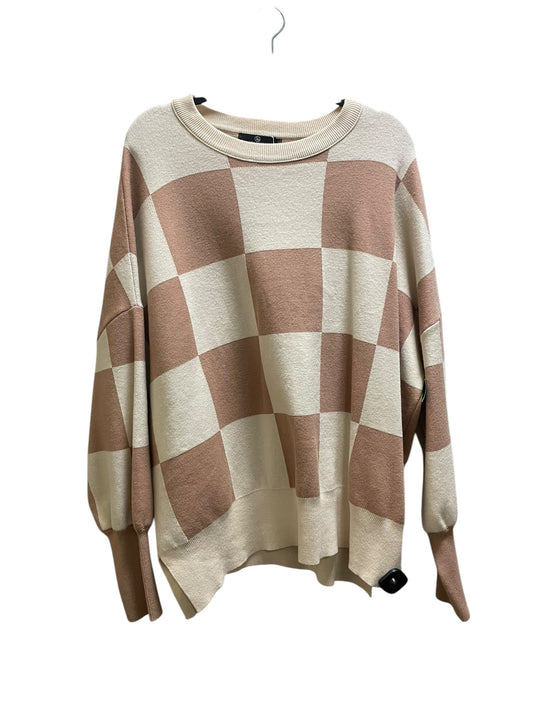 Sweater By Clothes Mentor In Checkered Pattern, Size: 1x