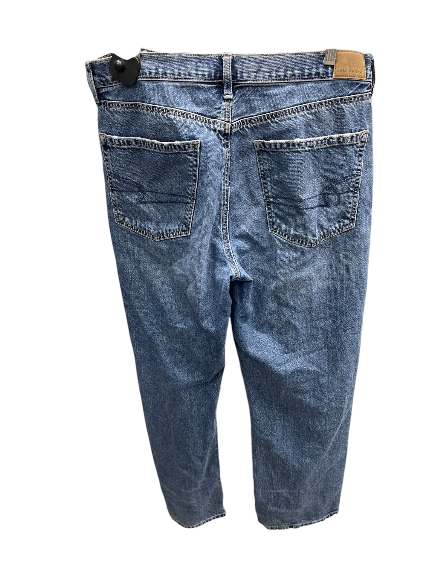 Jeans Straight By American Eagle In Blue, Size: 12