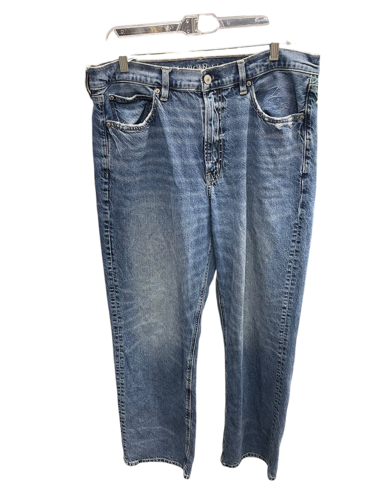 Jeans Straight By American Eagle In Blue, Size: 12