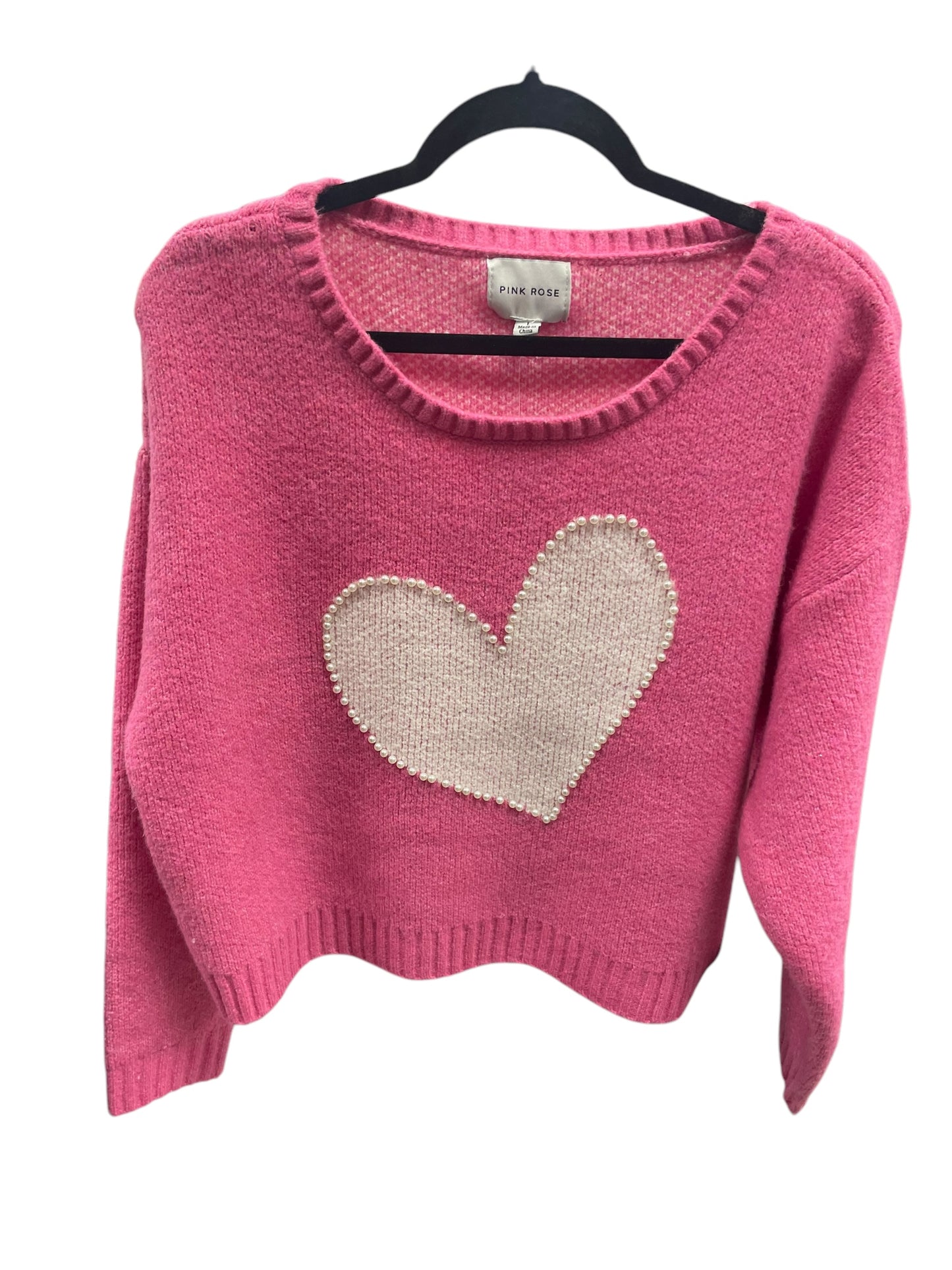 Sweater By Pink Rose In Pink, Size: S