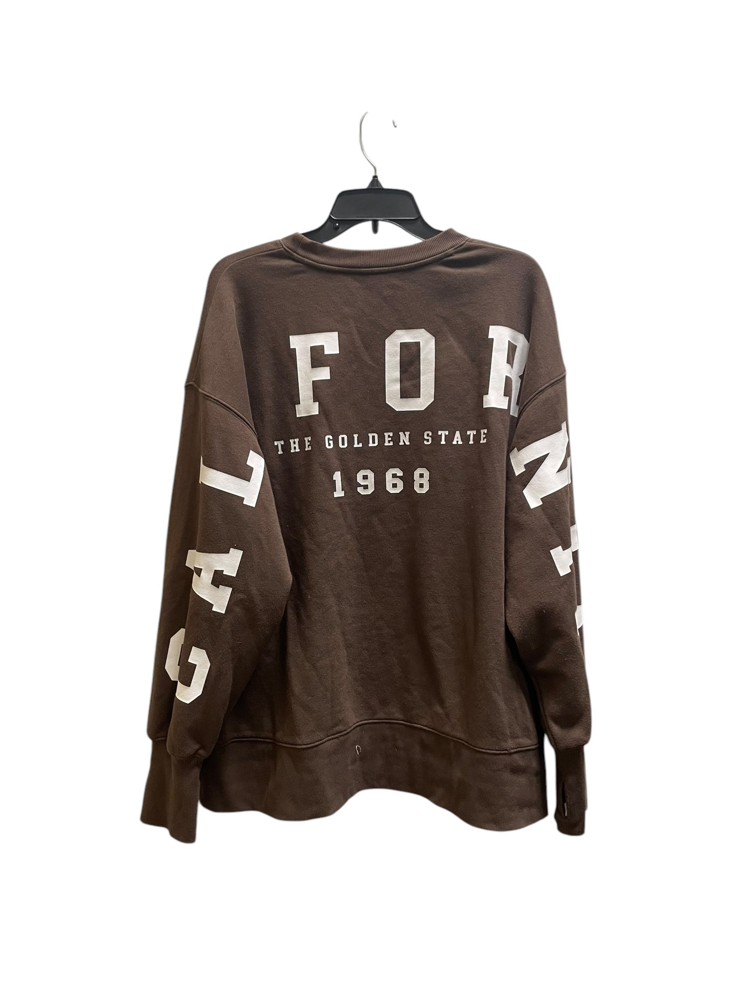 Sweatshirt Crewneck By Wild Fable In Brown, Size: M