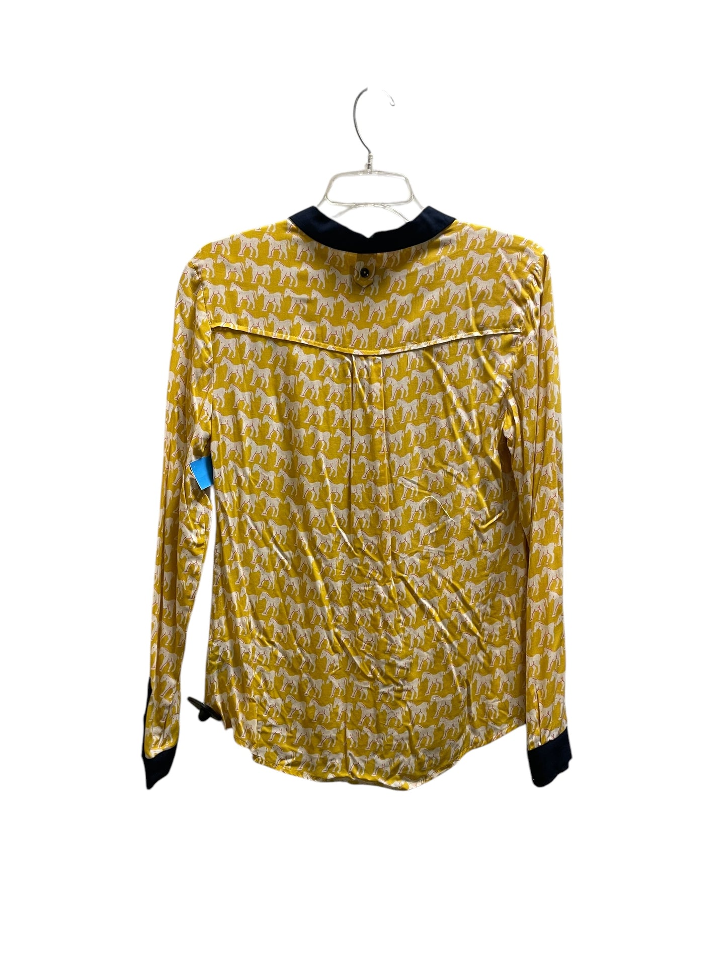 Top Long Sleeve By Maeve In Yellow, Size: S