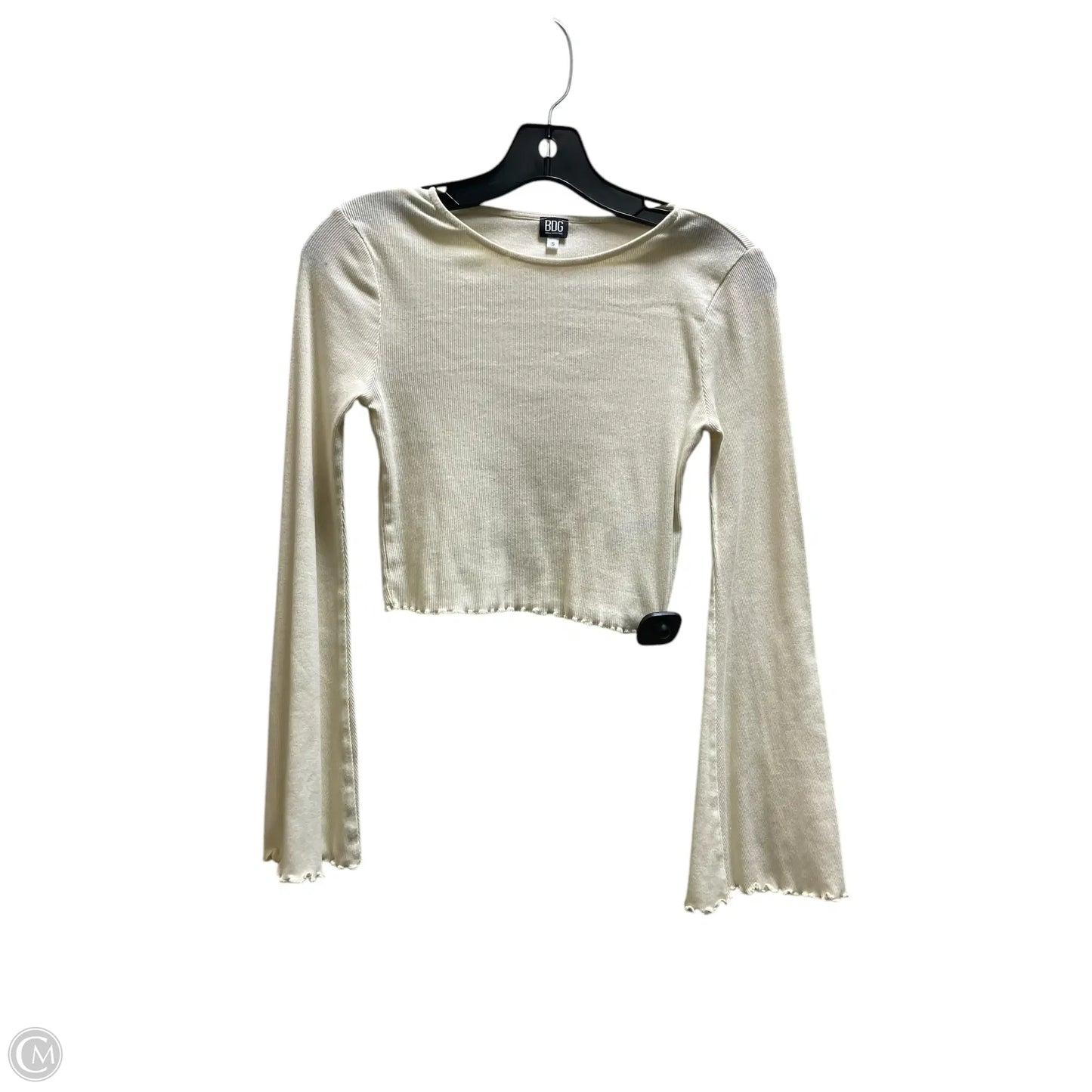 Top Long Sleeve By Bdg In Cream, Size: S