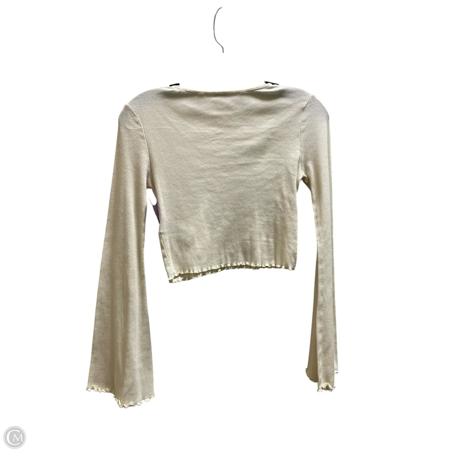 Top Long Sleeve By Bdg In Cream, Size: S