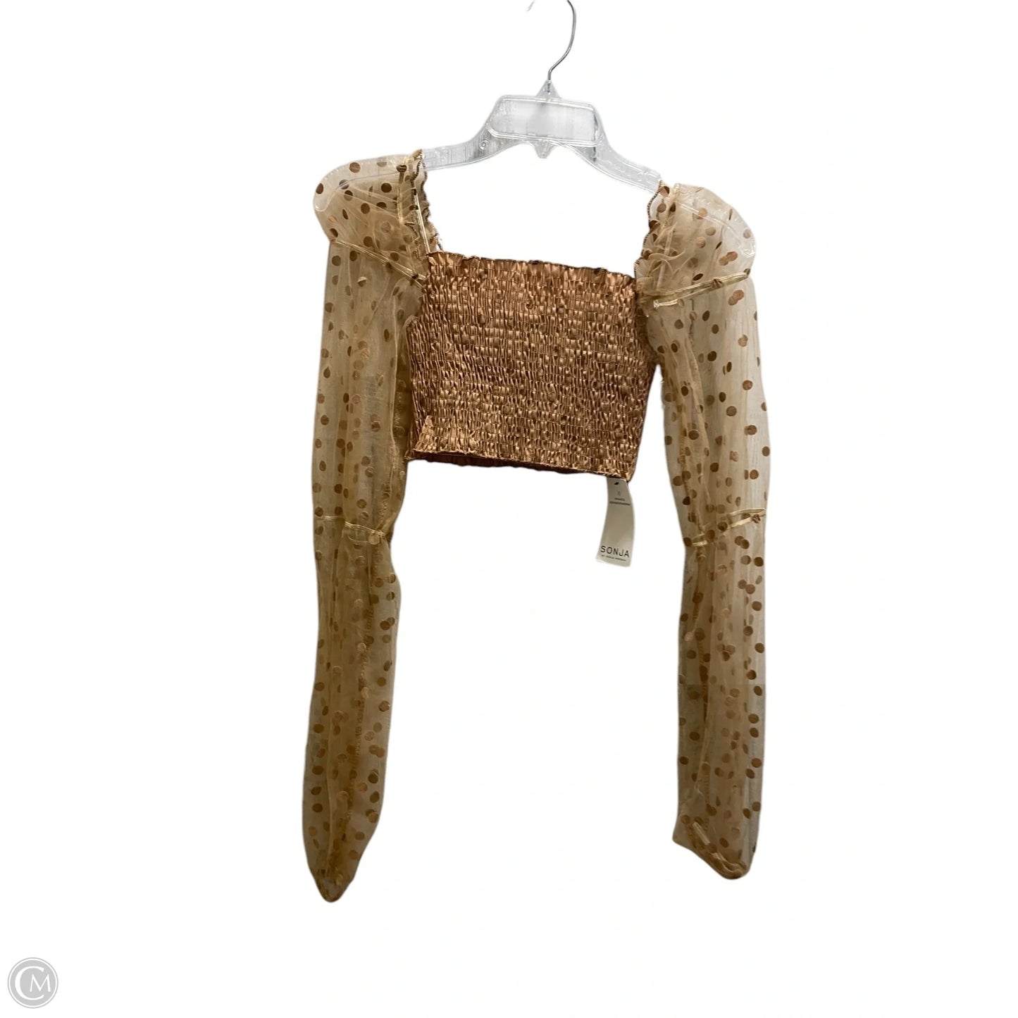 Top Long Sleeve By Clothes Mentor In Brown, Size: M