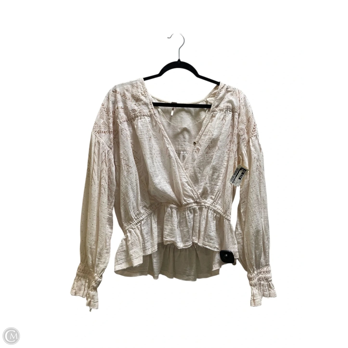 Top Long Sleeve By Free People In Pink, Size: S
