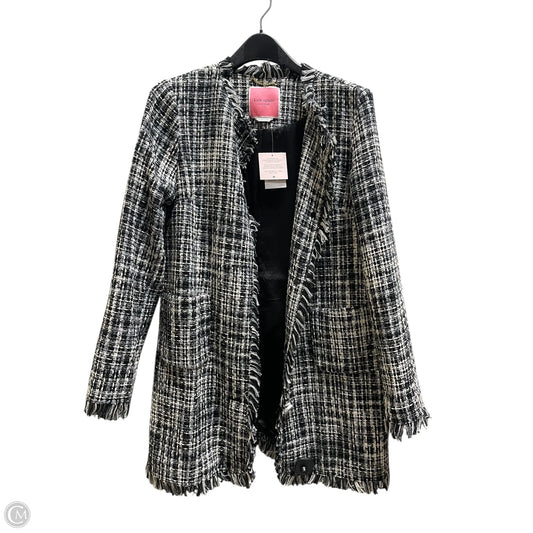 Blazer Designer By Kate Spade In Black & Grey, Size: 6