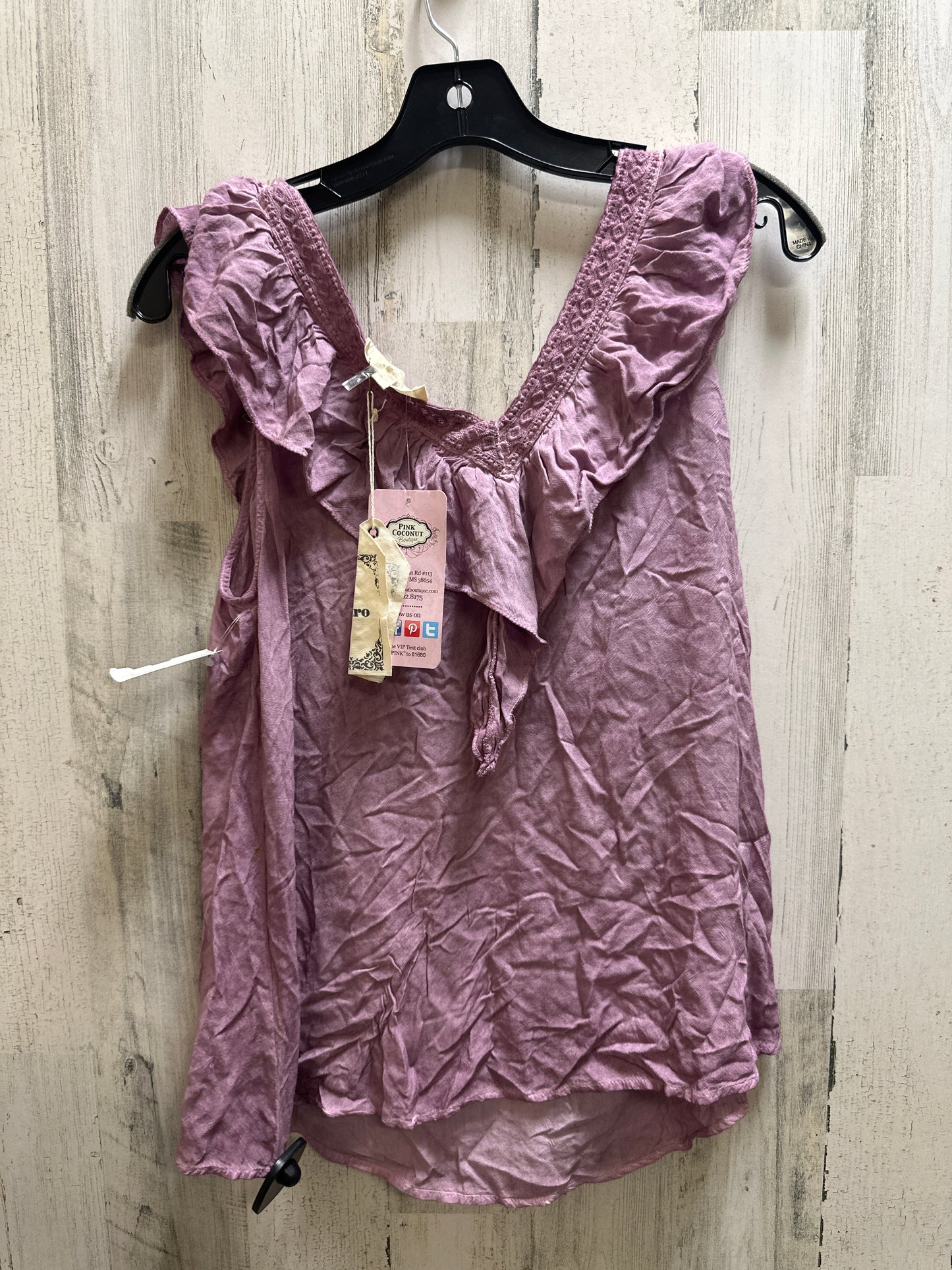 Purple Top Sleeveless Entro, Size S