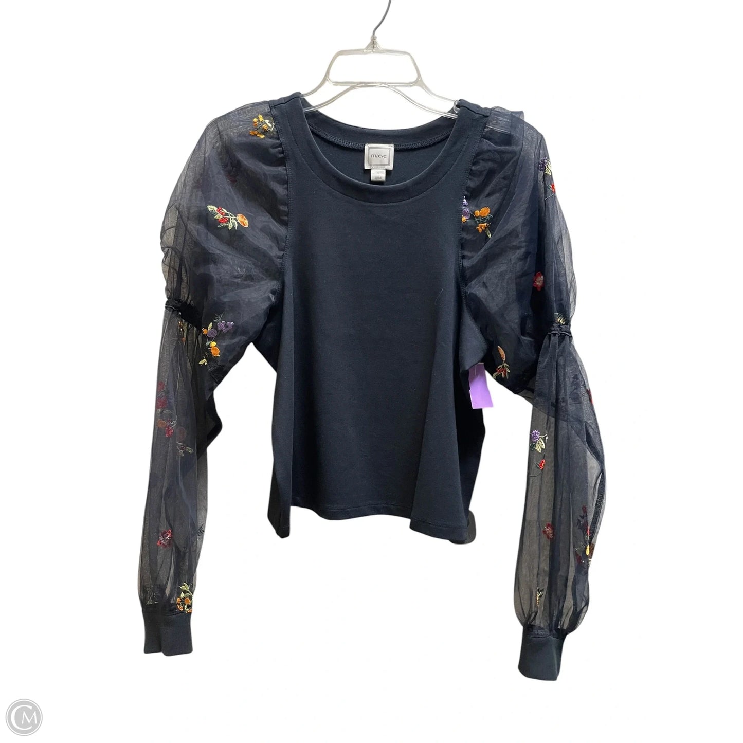 Top Long Sleeve By Maeve In Black, Size: S
