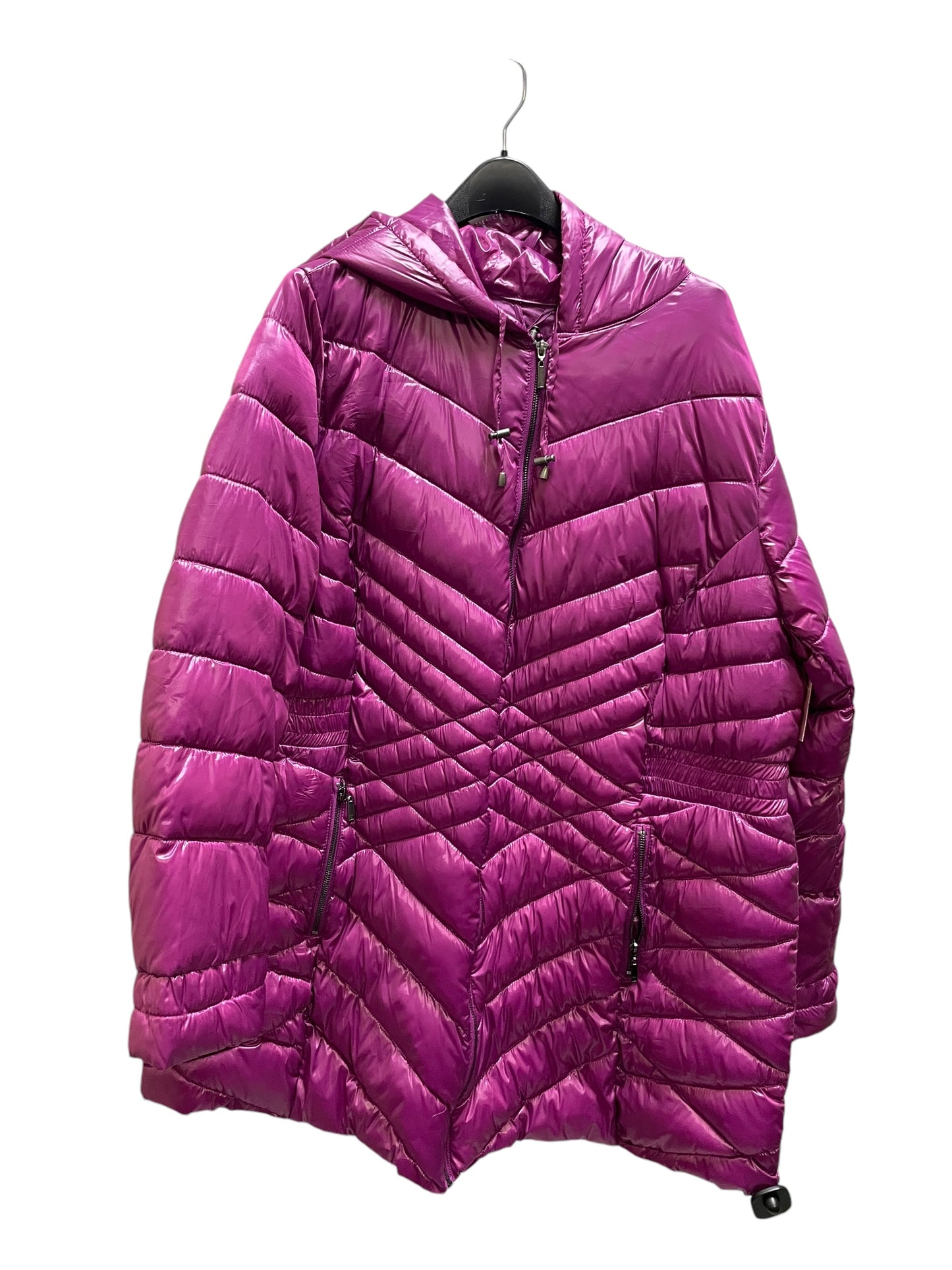 Coat Puffer & Quilted By Jessica London In Purple, Size: 4x