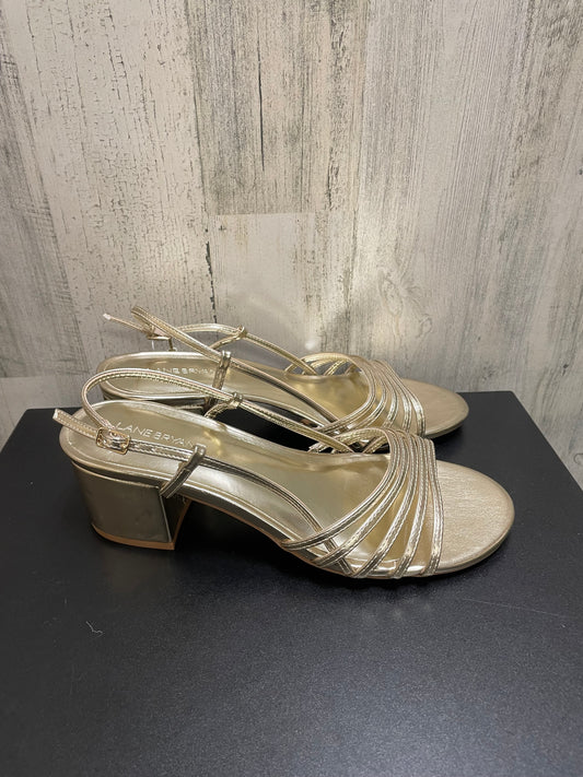 Shoes Heels Kitten By Lane Bryant In Gold, Size: 9