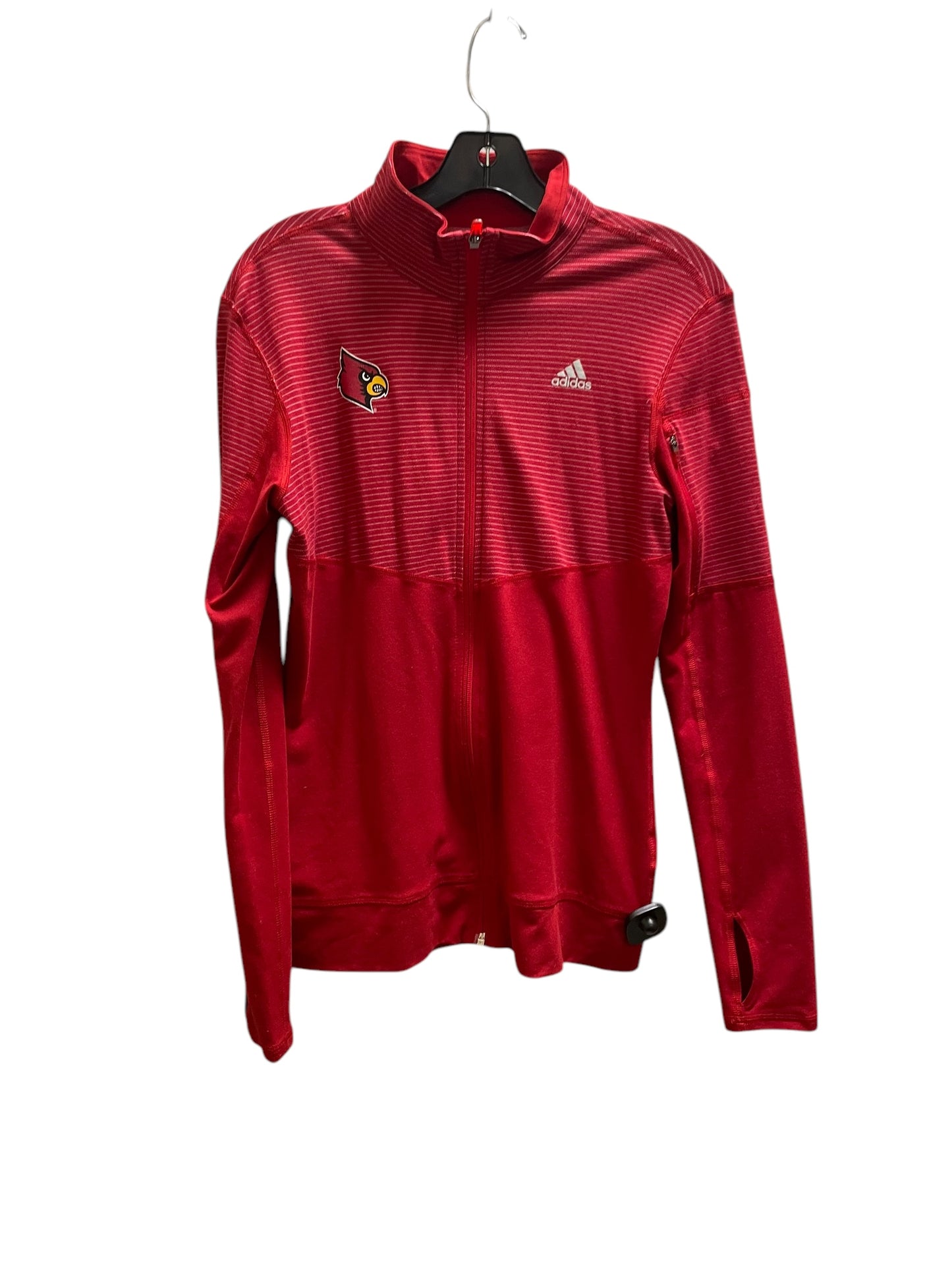 Athletic Jacket By Adidas In Red, Size: S