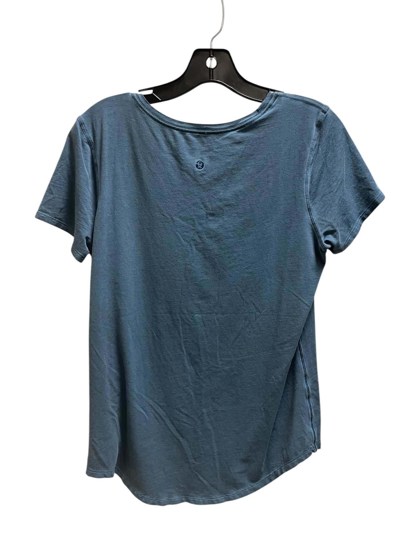 Athletic Top Short Sleeve By Lululemon In Blue, Size: 4