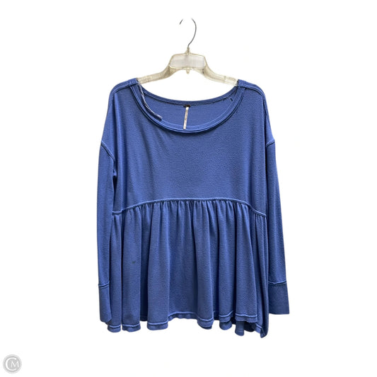 Top Long Sleeve By Free People In Blue, Size: S