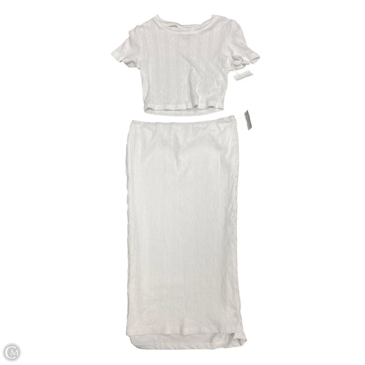 Skirt Set 2pc By Clothes Mentor In White, Size: S