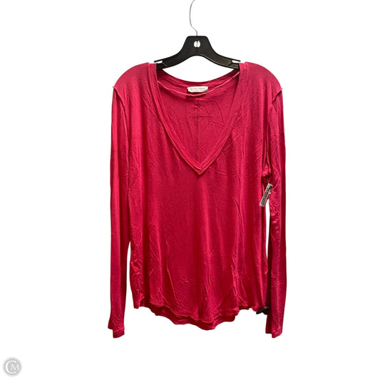 Top Long Sleeve By We The Free In Pink, Size: L