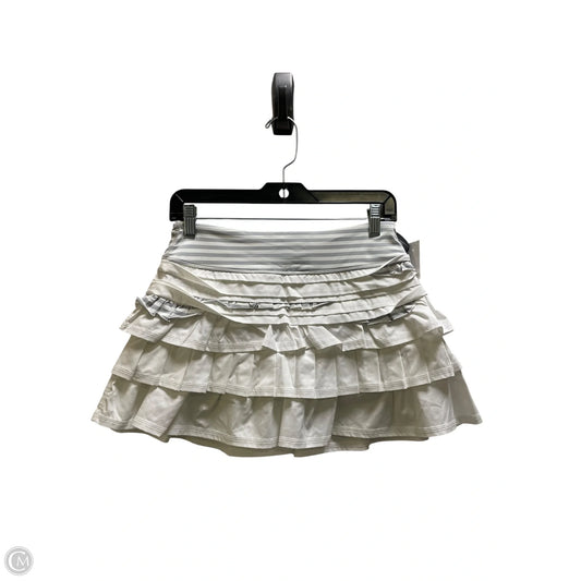 Athletic Skirt By Lululemon In White, Size: 4