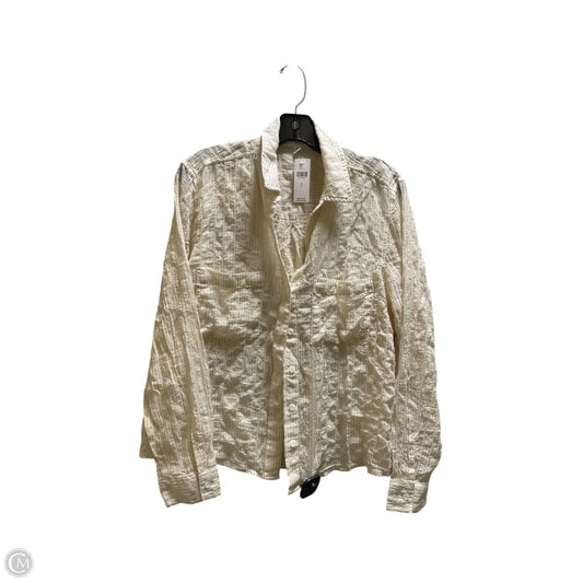 Top Long Sleeve By Cloth & Stone In Beige, Size: S