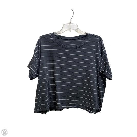 Athletic Top Short Sleeve By Lululemon In Black, Size: L