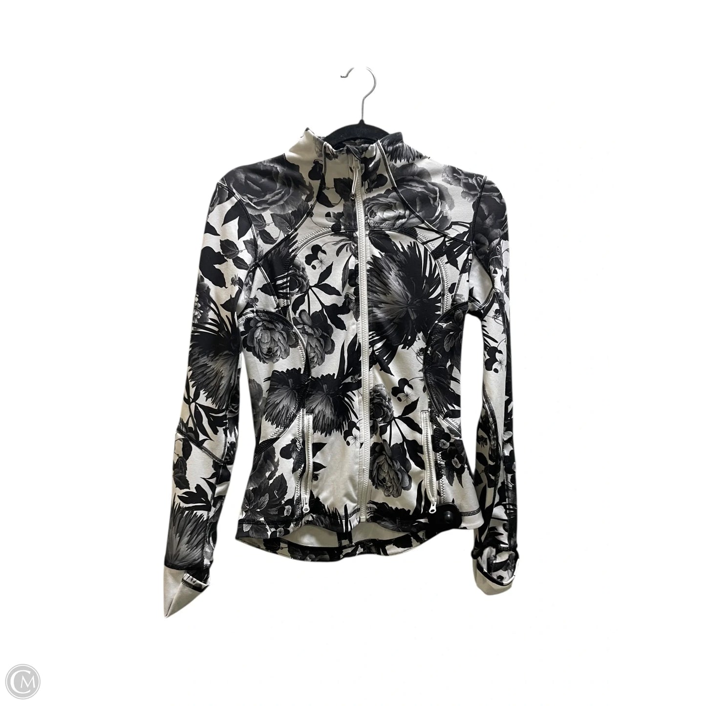 Athletic Jacket By Lululemon In Black, Size: 4