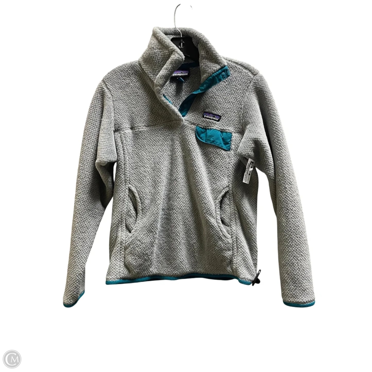 Sweatshirt Collar By Patagonia In Grey, Size: S