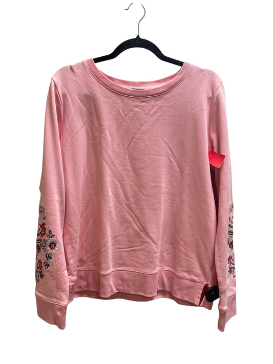 Sweatshirt Crewneck By Talbots In Pink, Size: M