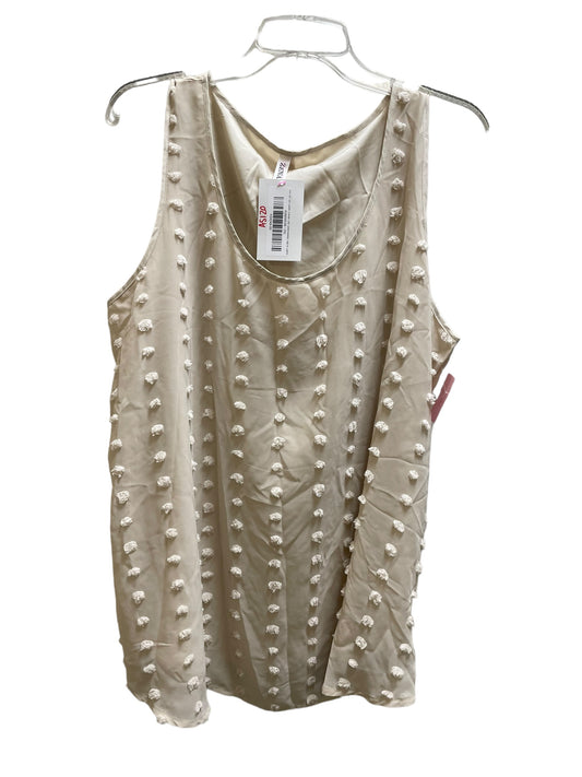 Top Sleeveless By Zenana Outfitters In Tan, Size: 2x