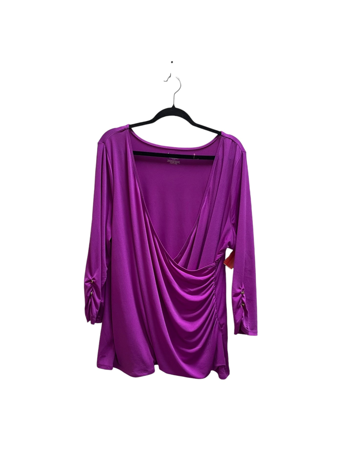 Top Long Sleeve By Lane Bryant In Purple, Size: 3x