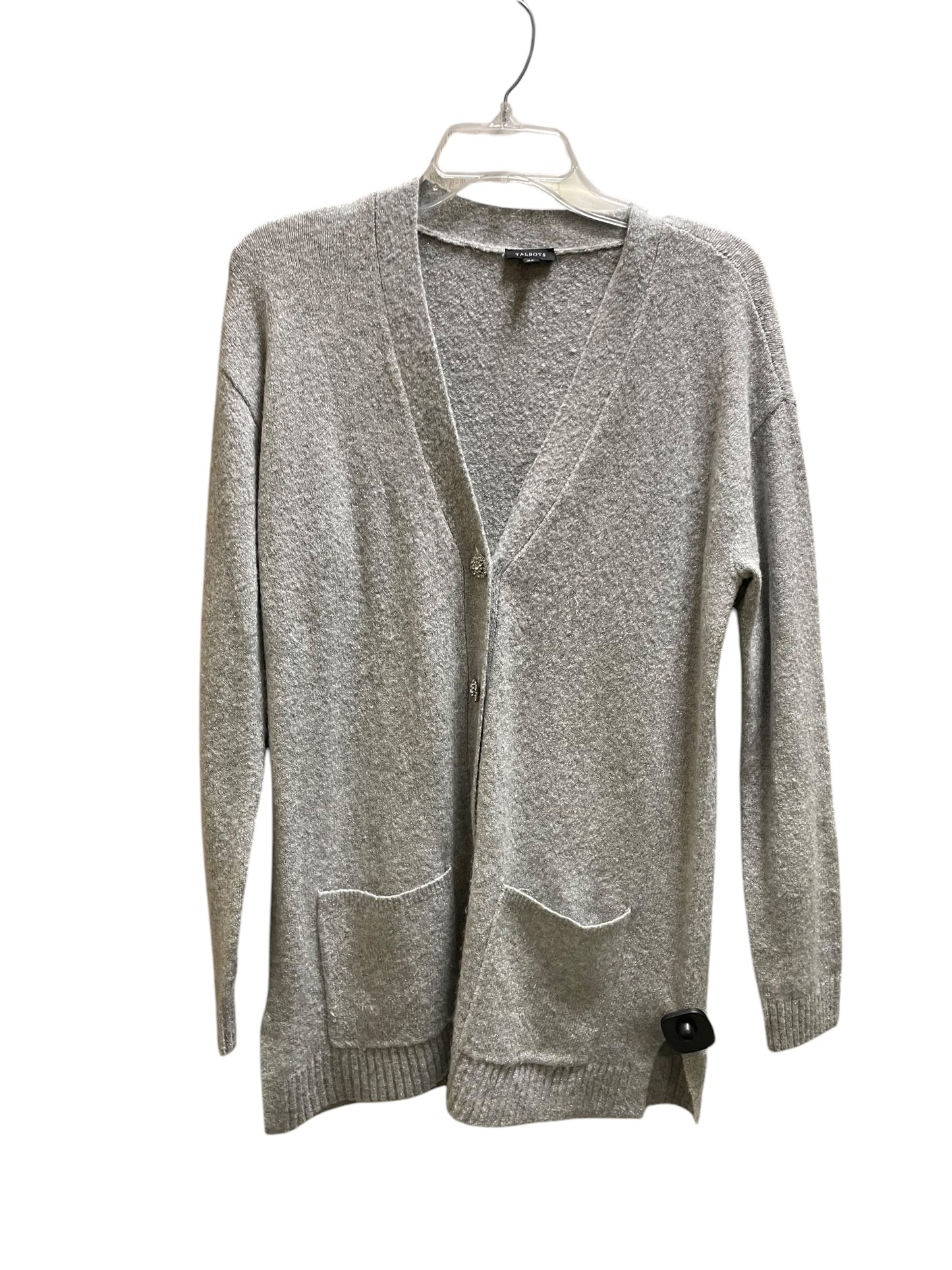 Sweater Cardigan By Talbots In Grey, Size: Xs