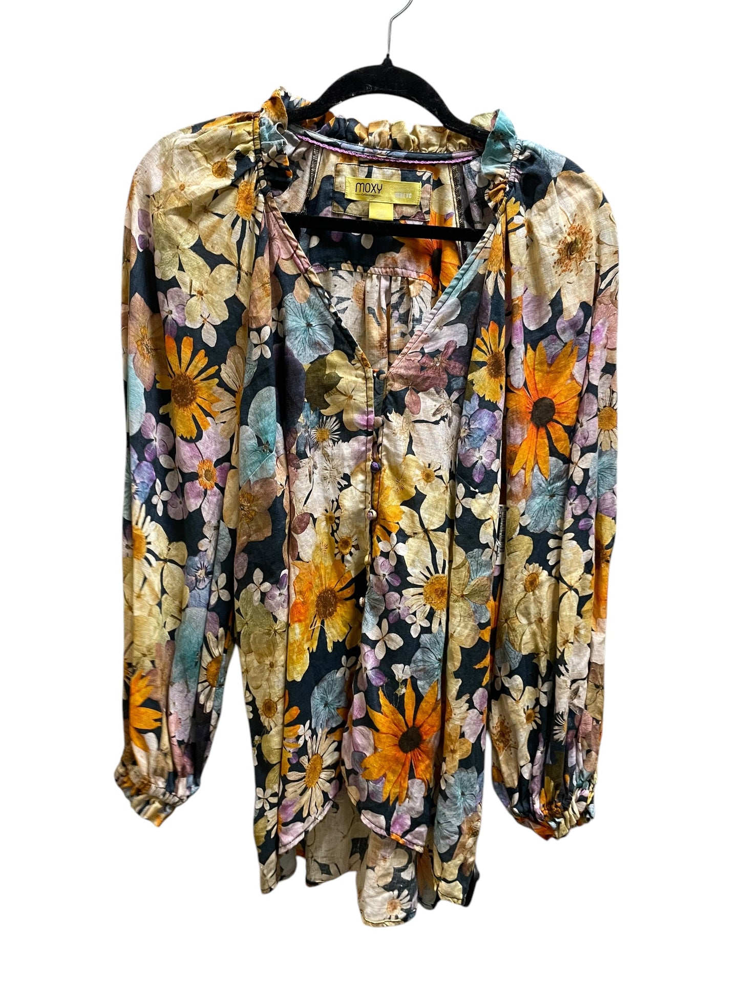 Top Long Sleeve By Maeve In Floral Print, Size: L