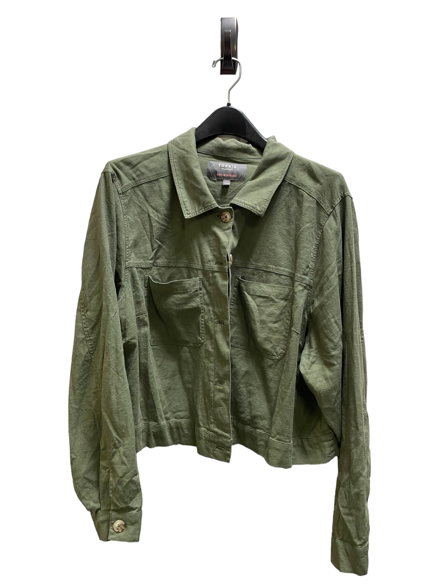 Jacket Other By Torrid In Green, Size: 3x